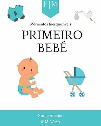 Rótulo personalizável - Bebé - Primeiro bebé com iniciais, nome e data personalizáveis