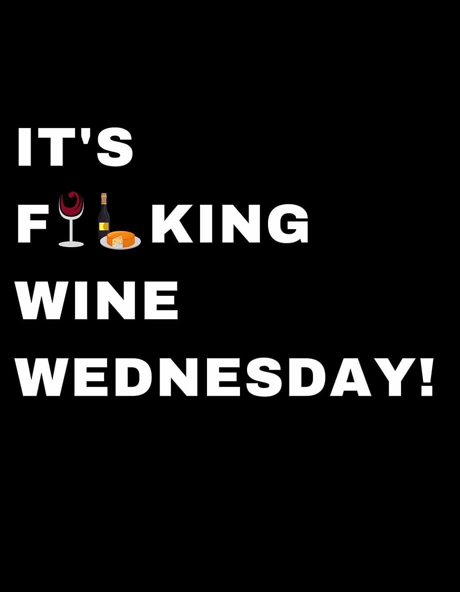 Rótulo para festas - It's fucking wine wednesday