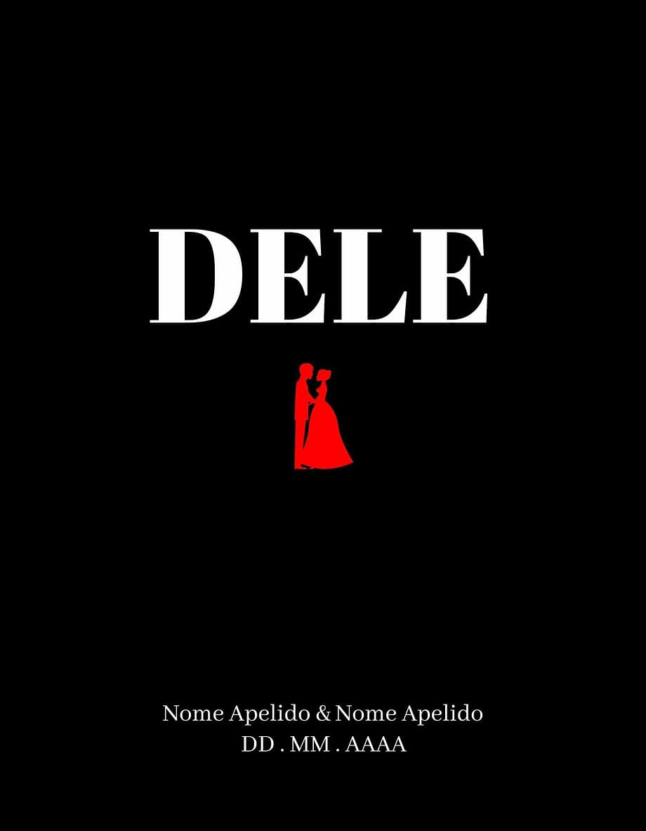 Rótulo personalizável - Casamento - Dele com casal: nomes, local e data personalizáveis