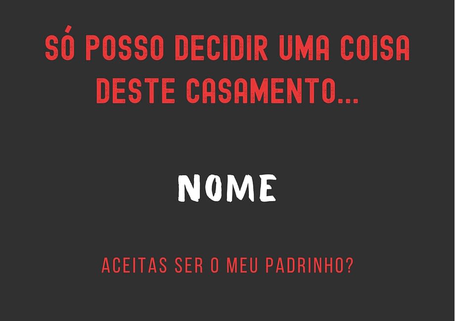 Rótulo de vinho personalizado para pedido a padrinhos/madrinhas
