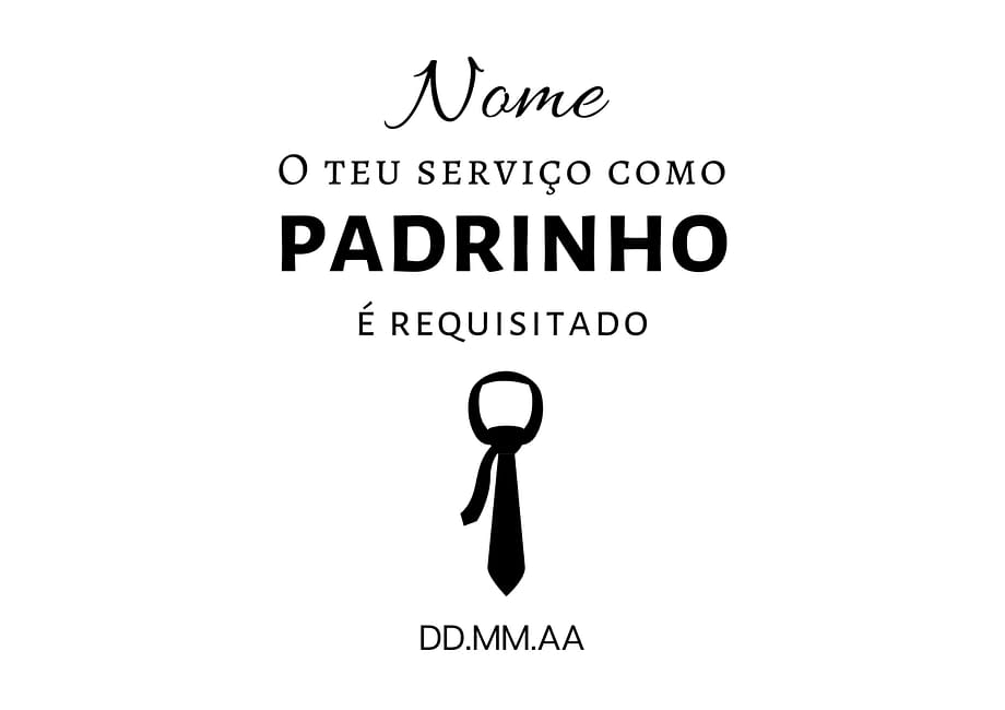 Rótulo de vinho personalizado para pedido a padrinhos/madrinhas