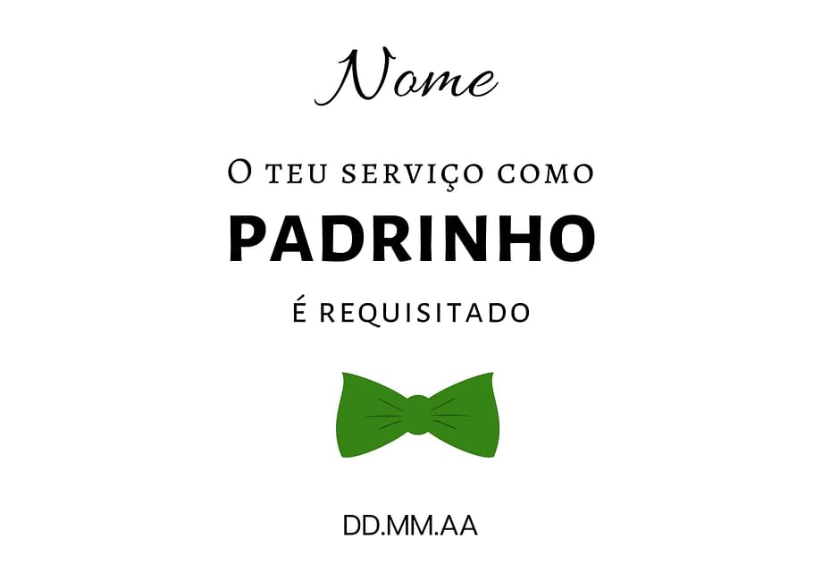 Rótulo de vinho personalizado para pedido a padrinhos/madrinhas