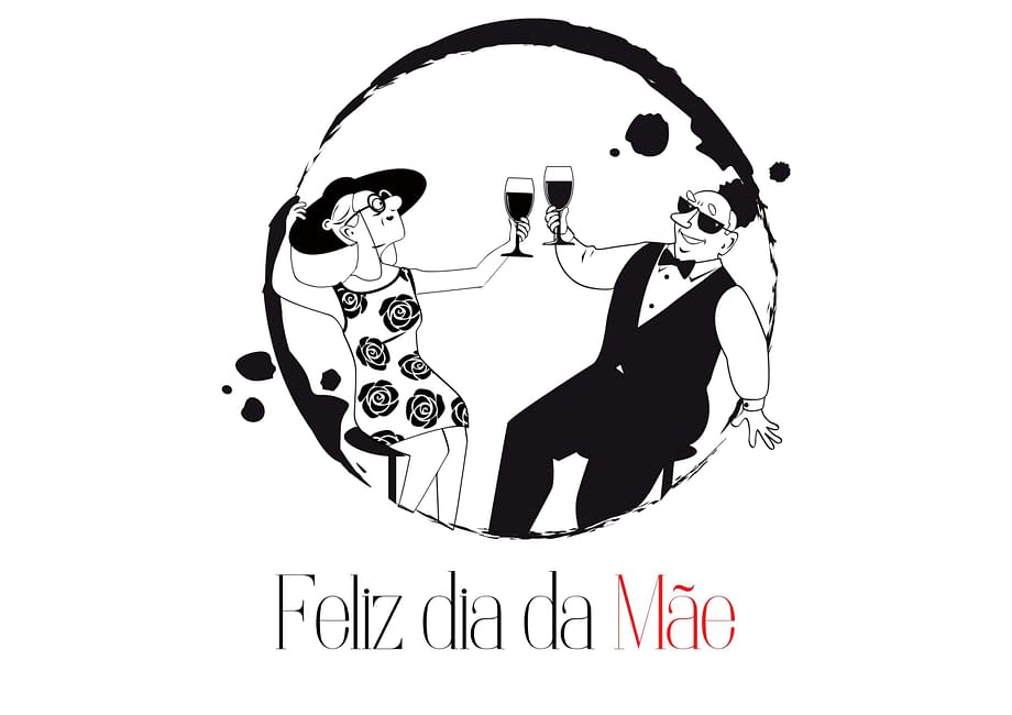 Rótulo de vinho personalizado para dia da mãe